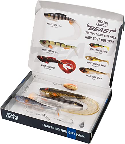 Abu Garcia Beast komplettes Softbait Angelköder Set für Hecht einschließlich Haken, Gewicht und Spinnerbait. Geschenkbox für Angler, die auf Hecht angeln, mit fangfertigen Ködern., Mixed Sizes Abu Garcia Beast komplettes Softbait Angelköder Set für Hecht einschließlich Haken, Gewicht und Spinnerbait. Geschenkbox für Angler, die auf Hecht angeln, mit fangfertigen Ködern., Mixed Sizes von ABU GARCIA