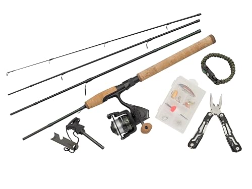 Abu Garcia Diplomat Wilderness Survival Kit Combo, Komplettes Angel und Überlebensset für Outdoor-Abenteuer mit Paracord für Notfall, Multitool, Armband, Camping, Wandern, Bushcraft Abu Garcia Diplomat Wilderness Survival Kit Combo, Komplettes Angel und Überlebensset für Outdoor-Abenteuer mit Paracord für Notfall, Multitool, Armband, Camping, Wandern, Bushcraft von Abu Garcia