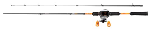 Abu Garcia MAX STX Casting Ruten und Baitcast Rollen Combo - Baitcasting Setup für Raubfischangeln - Hecht, Barsch, Zander, 1.98 m |15-60 g, Grey/Orange von ABU GARCIA