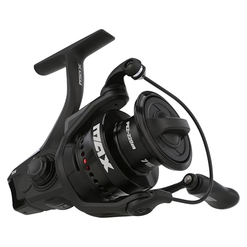 Abu Garcia Max SX Größe 4000 Spinn-Angelrolle, Hochleistungs-Süßwasserrolle, A-symmetrischer Carbonrahmen und Rotor, langlebige und leichte Konstruktion, max. Zugkraft von 6,4 kg | 6,4 kg von ABU GARCIA