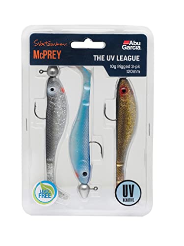 Abu Garcia Svartzonker McPrey Prerigged Gummifisch Shad mit Jighead - Raubfischangeln auf Hecht, Zander, Barsch, The UV League Abu Garcia Svartzonker McPrey Prerigged Gummifisch Shad mit Jighead - Raubfischangeln auf Hecht, Zander, Barsch, The UV League von Abu Garcia