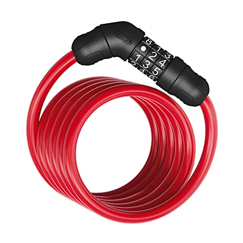 ABUS Spiralkabelschloss Star 4508C/150 - Zahlenschloss aus 8 mm starkem Spiralkabel - ABUS-Sicherheitslevel 2 - Rot ABUS Spiralkabelschloss Star 4508C/150 - Zahlenschloss aus 8 mm starkem Spiralkabel - ABUS-Sicherheitslevel 2 - Rot von ABUS