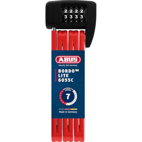 ABUS Faltschloss Bordo Lite 6055C SH - mit Halterung und Zahlencode - Extra-leichtes Zahlenschloss aus Spezialstahl - ABUS-Sicherheitslevel 7 - 85 cm - Rot ABUS Faltschloss Bordo Lite 6055C SH - mit Halterung und Zahlencode - Extra-leichtes Zahlenschloss aus Spezialstahl - ABUS-Sicherheitslevel 7 - 85 cm - Rot von ABUS
