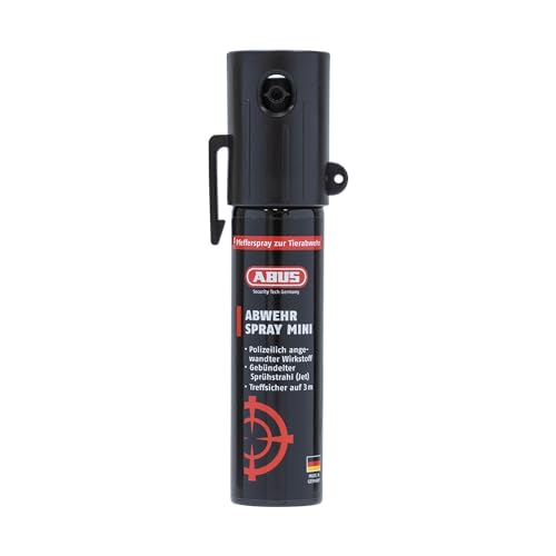 ABUS Abwehrspray SDS80 Mini zur Tierabwehr – hochwirksames Pfefferspray zur Selbstverteidigung bei Tierangriffen – mit Jet-Sprühstrahl für bis zu 3 m Reichweite – für kleine Hand- und Jackentaschen ABUS Abwehrspray SDS80 Mini zur Tierabwehr – hochwirksames Pfefferspray zur Selbstverteidigung bei Tierangriffen – mit Jet-Sprühstrahl für bis zu 3 m Reichweite – für kleine Hand- und Jackentaschen von ABUS
