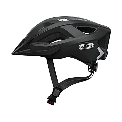 ABUS Stadthelm Aduro 2.0 - Allround-Fahrradhelm mit Licht - in sportivem Design für den Stadtverkehr - für Damen und Herren - Schwarz mit Streifen, Größe L ABUS Stadthelm Aduro 2.0 - Allround-Fahrradhelm mit Licht - in sportivem Design für den Stadtverkehr - für Damen und Herren - Schwarz mit Streifen, Größe L von ABUS