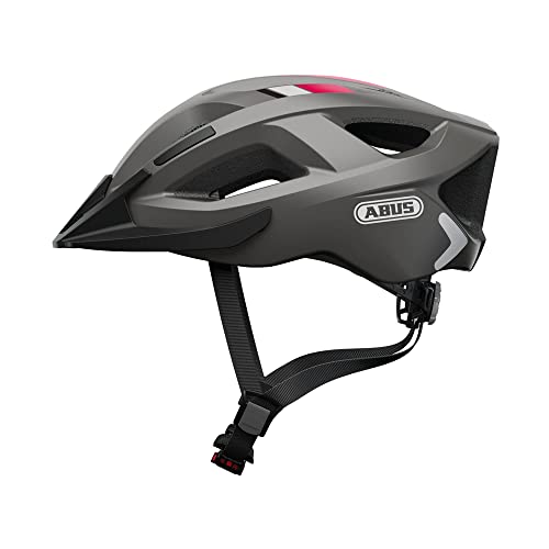 ABUS Stadthelm Aduro 2.0 - Allround-Fahrradhelm mit Licht - in sportivem Design für den Stadtverkehr - für Damen und Herren - Grau, Größe S von ABUS