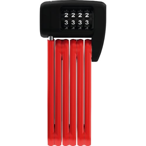 ABUS Faltschloss Bordo Lite 6055C - mit Zahlencode - Extra-leichtes Zahlenschloss aus Spezialstahl - ABUS-Sicherheitslevel 7 - 60 cm - Rot von ABUS