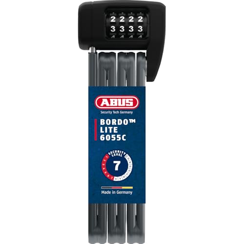 ABUS Faltschloss Bordo Lite 6055C SH - mit Halterung und Zahlencode - Extra-leichtes Zahlenschloss aus Spezialstahl - ABUS-Sicherheitslevel 7 - 85 cm - Schwarz ABUS Faltschloss Bordo Lite 6055C SH - mit Halterung und Zahlencode - Extra-leichtes Zahlenschloss aus Spezialstahl - ABUS-Sicherheitslevel 7 - 85 cm - Schwarz von ABUS