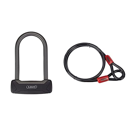 ABUS Bügelschloss Granit Plus 640/135HB150 - ABUS-Sicherheitslevel 12 - Schwarz & Schlaufenkabel Cobra 12 - Sicherung für Fahrrad- und Motorrad-Zubehör - 1,8 Meter lang, 12 mm stark ABUS Bügelschloss Granit Plus 640/135HB150 - ABUS-Sicherheitslevel 12 - Schwarz & Schlaufenkabel Cobra 12 - Sicherung für Fahrrad- und Motorrad-Zubehör - 1,8 Meter lang, 12 mm stark von ABUS