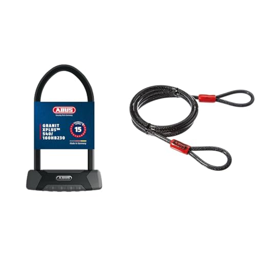 ABUS Bügelschloss Granit XPlus 540 + USH-Halterung & Schlaufenkabel Cobra 10/200 - Stahlseil mit Kunststoff ummantelt ABUS Bügelschloss Granit XPlus 540 + USH-Halterung & Schlaufenkabel Cobra 10/200 - Stahlseil mit Kunststoff ummantelt von ABUS