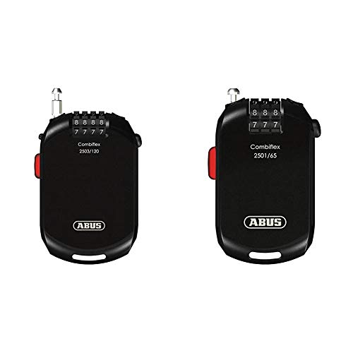 ABUS Combiflex 2503 Spezialschloss - Geeignet als Skischloss, Gepäcksicherung, Helmsicherung - 120 cm langes Stahlkabel - 72501 - Schwarz & 72499 Zahlenschloss, Schwarz, 65 cm ABUS Combiflex 2503 Spezialschloss - Geeignet als Skischloss, Gepäcksicherung, Helmsicherung - 120 cm langes Stahlkabel - 72501 - Schwarz & 72499 Zahlenschloss, Schwarz, 65 cm von ABUS