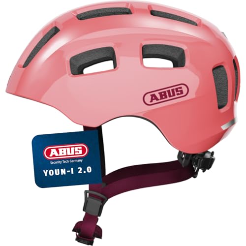 ABUS Fahrradhelm Youn-I 2.0 - mit Licht für Kinder, Jugendliche und junge Erwachsene - für Mädels und Jungs - Koralle, Größe M ABUS Fahrradhelm Youn-I 2.0 - mit Licht für Kinder, Jugendliche und junge Erwachsene - für Mädels und Jungs - Koralle, Größe M von ABUS