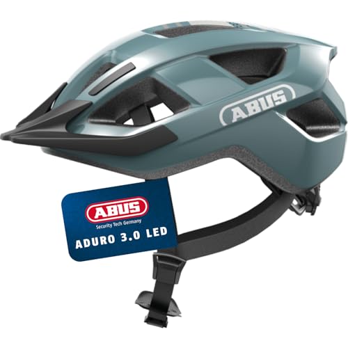 ABUS Fahrradhelm Aduro 3.0 LED - Sportiver City-Helm in stilvollem Design für alltägliche und sportliche Touren - mit Rücklicht - für Damen und Herren - Größe S, Blau ABUS Fahrradhelm Aduro 3.0 LED - Sportiver City-Helm in stilvollem Design für alltägliche und sportliche Touren - mit Rücklicht - für Damen und Herren - Größe S, Blau von ABUS