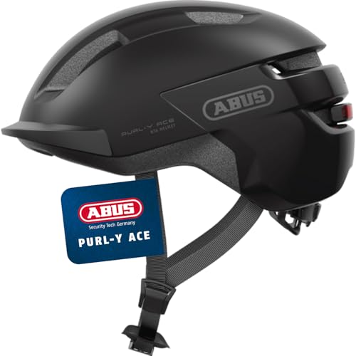 ABUS Fahrradhelm Purl-Y ACE mit LED-Licht – geeignet Fahrten auf E-Bike und S-Pedelec – Trendiger NTA-Schutzhelm für Erwachsene und Jugendliche – Schwarz, Größe M ABUS Fahrradhelm Purl-Y ACE mit LED-Licht – geeignet Fahrten auf E-Bike und S-Pedelec – Trendiger NTA-Schutzhelm für Erwachsene und Jugendliche – Schwarz, Größe M von ABUS