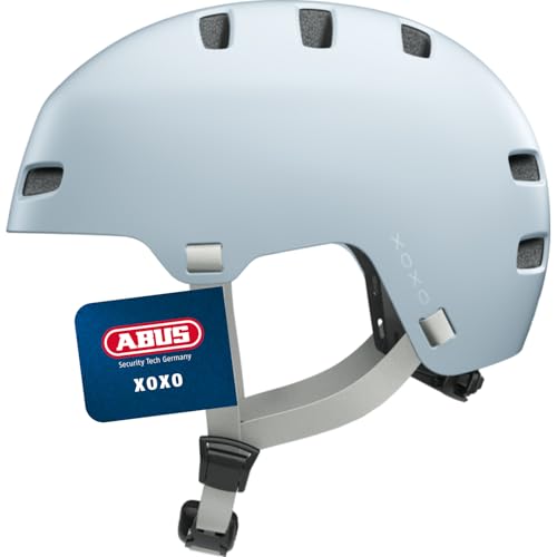 ABUS Fahrradhelm XOXO - Cityhelm im Skater-Look - Helm für Skateboard, Fahrrad, Scooter - mit optimiertem Kinnpolster - für Jugendliche und Erwachsene - Größe L, Blau ABUS Fahrradhelm XOXO - Cityhelm im Skater-Look - Helm für Skateboard, Fahrrad, Scooter - mit optimiertem Kinnpolster - für Jugendliche und Erwachsene - Größe L, Blau von ABUS