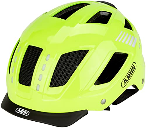 ABUS Fahrradhelm mit Licht - Hyban 2.0 LED - Vorder- und Rücklicht & robuste Hartschale - für Damen und Herren - Gelb Glänzend, Größe M ABUS Fahrradhelm mit Licht - Hyban 2.0 LED - Vorder- und Rücklicht & robuste Hartschale - für Damen und Herren - Gelb Glänzend, Größe M von ABUS