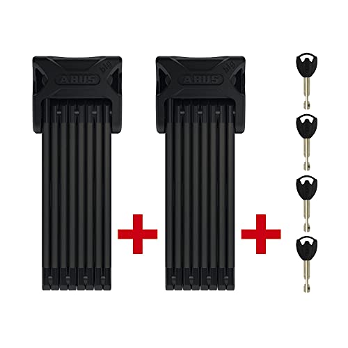 ABUS Faltschloss Bordo 6000-2er Set mit Halterung - Fahrradschloss aus gehärtetem Stahl - gleichschließend - ABUS-Sicherheitslevel 10-120 cm - Schwarz ABUS Faltschloss Bordo 6000-2er Set mit Halterung - Fahrradschloss aus gehärtetem Stahl - gleichschließend - ABUS-Sicherheitslevel 10-120 cm - Schwarz von ABUS