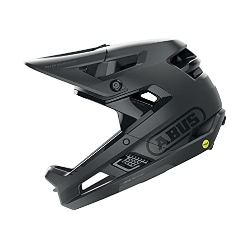 ABUS Fullface-Helm AirDrop MIPS - MTB: Downhill, Freeride und Enduro - Mountainbike-Helm mit optimierter Belüftung und Ambient Sound Channel - für Erwachsene Schwarz, Größe L/XL von ABUS