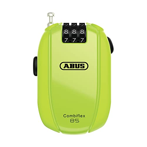 ABUS Kabelschloss Combiflex – Schloss zur Sicherung von Skiern, Helm, Kinderwagen und Gepäck – Break 85 – 85 cm lang – 1,5 mm stark – mit Zahlencode – Neongelb ABUS Kabelschloss Combiflex – Schloss zur Sicherung von Skiern, Helm, Kinderwagen und Gepäck – Break 85 – 85 cm lang – 1,5 mm stark – mit Zahlencode – Neongelb von ABUS