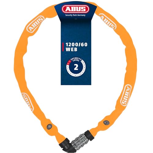 ABUS Kettenschloss 1200 Web – Zahlenschloss aus Spezialstahl – ABUS-Sicherheitslevel 2 – 60 cm – Schwarz/Orange ABUS Kettenschloss 1200 Web – Zahlenschloss aus Spezialstahl – ABUS-Sicherheitslevel 2 – 60 cm – Schwarz/Orange von ABUS