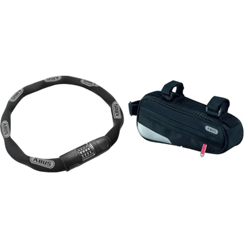 ABUS Kettenschloss 8808C - stabiles Zahlenschloss aus speziell gehärtetem Stahl & Fahrradtasche Oryde ST 2200 - Rahmentasche mit Klettbandverschluss ABUS Kettenschloss 8808C - stabiles Zahlenschloss aus speziell gehärtetem Stahl & Fahrradtasche Oryde ST 2200 - Rahmentasche mit Klettbandverschluss von ABUS