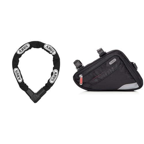 ABUS Kettenschloss CityChain 1010 – Fahrradschloss aus gehärtetem Stahl Sicherheitslevel 12 & Fahrradtasche Oryde ST 2250 - Rahmentasche mit Klettband - wasserabweisendes Material - Schwarz ABUS Kettenschloss CityChain 1010 – Fahrradschloss aus gehärtetem Stahl Sicherheitslevel 12 & Fahrradtasche Oryde ST 2250 - Rahmentasche mit Klettband - wasserabweisendes Material - Schwarz von ABUS