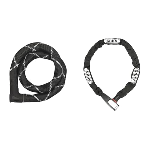 ABUS Kettenschloss Iven Chain 8210 – Fahrradschloss aus gehärtetem Stahl & Kettenschloss Steel-O-Chain 8807K – Flexibles Fahrradschloss aus gehärtetem Stahl – ABUS-Sicherheitslevel 8-110 cm - Schwarz ABUS Kettenschloss Iven Chain 8210 – Fahrradschloss aus gehärtetem Stahl & Kettenschloss Steel-O-Chain 8807K – Flexibles Fahrradschloss aus gehärtetem Stahl – ABUS-Sicherheitslevel 8-110 cm - Schwarz von ABUS