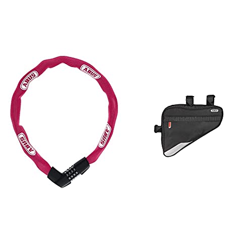 ABUS Kettenschloss Tresor 1385/85 – Zahlenschloss aus gehärtetem Stahl – ABUS-Sicherheitslevel 7 – 85 cm – Koralle & Fahrradtasche Oryde ST 2250 - Rahmentasche - schwarz ABUS Kettenschloss Tresor 1385/85 – Zahlenschloss aus gehärtetem Stahl – ABUS-Sicherheitslevel 7 – 85 cm – Koralle & Fahrradtasche Oryde ST 2250 - Rahmentasche - schwarz von ABUS