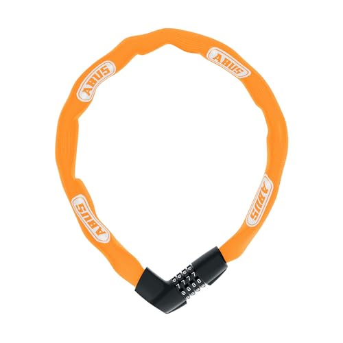 ABUS Kettenschloss Tresor 1385 – Zahlenschloss aus gehärtetem Stahl – 7 mm starke Vierkantkette – ABUS-Sicherheitslevel 7 – 110 cm – Orange ABUS Kettenschloss Tresor 1385 – Zahlenschloss aus gehärtetem Stahl – 7 mm starke Vierkantkette – ABUS-Sicherheitslevel 7 – 110 cm – Orange von ABUS
