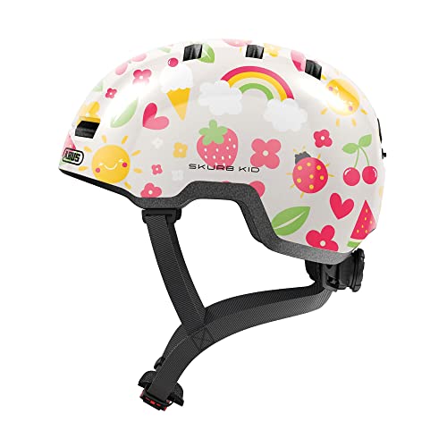 ABUS Kinderhelm Skurb Kid - robuster Fahrradhelm im Skater-Look mit Platz für einen Zopf und vielfältigen Designs - für Mädchen und Jungen - Beige, Größe S von ABUS