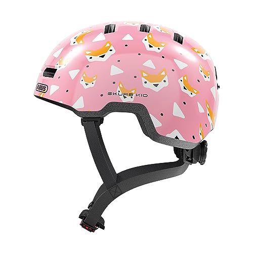 ABUS Kinderhelm Skurb Kid - robuster Fahrradhelm im Skater-Look mit Platz für einen Zopf und vielfältigen Designs - für Mädchen und Jungen - Rosa mit Füchsen, Größe S ABUS Kinderhelm Skurb Kid - robuster Fahrradhelm im Skater-Look mit Platz für einen Zopf und vielfältigen Designs - für Mädchen und Jungen - Rosa mit Füchsen, Größe S von ABUS