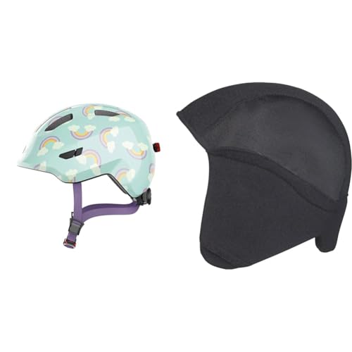 ABUS Kinderhelm Smiley 3.0 LED - Fahrradhelm mit Licht - Tiefe Passform & Platz für einen Zopf & Winter Kit Smiley für Kinder-Fahrradhelme ABUS Kinderhelm Smiley 3.0 LED - Fahrradhelm mit Licht - Tiefe Passform & Platz für einen Zopf & Winter Kit Smiley für Kinder-Fahrradhelme von ABUS