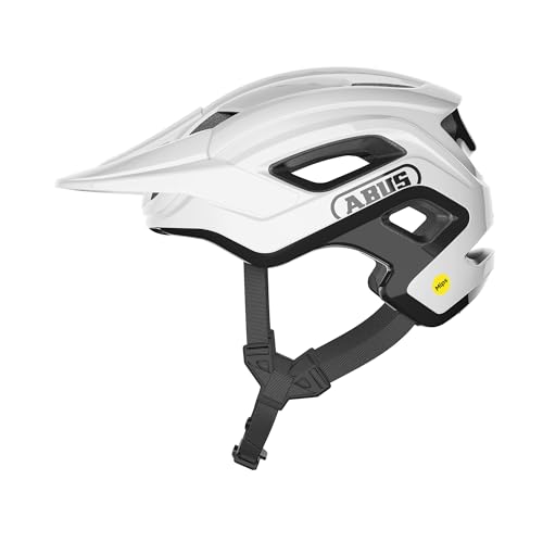 ABUS MTB-Helm Cliffhanger MIPS - Fahrradhelm für anspruchsvolle Trails - mit MIPS Aufprallschutz und großen Lüftungsöffnungen - für Damen und Herren - Weiß Glänzend, Größe S ABUS MTB-Helm Cliffhanger MIPS - Fahrradhelm für anspruchsvolle Trails - mit MIPS Aufprallschutz und großen Lüftungsöffnungen - für Damen und Herren - Weiß Glänzend, Größe S von ABUS