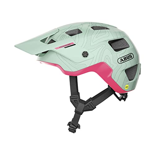 ABUS MTB-Helm MoDrop MIPS - robuster Fahrradhelm mit Aufprallschutz für Mountainbiker - individuelle Passform - Unisex - Mint, Größe S, Mint (iced mint), S (51-55 cm) von ABUS