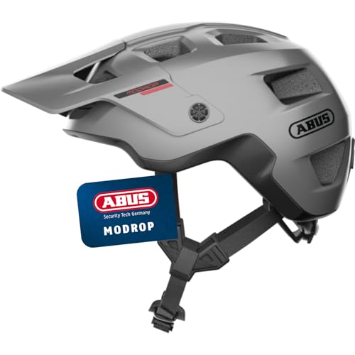 ABUS MTB-Helm MoDrop - robuster Fahrradhelm mit guter Belüftung für Mountainbiker - individuelle Passform - Unisex - Silber, Größe S ABUS MTB-Helm MoDrop - robuster Fahrradhelm mit guter Belüftung für Mountainbiker - individuelle Passform - Unisex - Silber, Größe S von ABUS