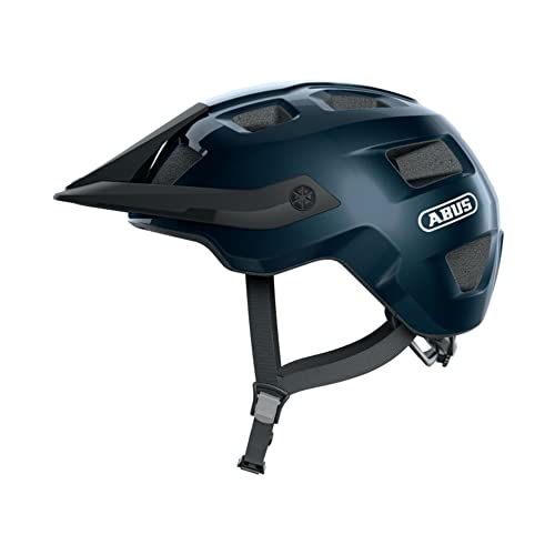 ABUS MTB-Helm MoTrip - robuster Fahrradhelm mit höhenverstellbarem Schirm für Mountainbiker - individuelle Passform - Unisex - Blau Glänzend, L ABUS MTB-Helm MoTrip - robuster Fahrradhelm mit höhenverstellbarem Schirm für Mountainbiker - individuelle Passform - Unisex - Blau Glänzend, L von ABUS