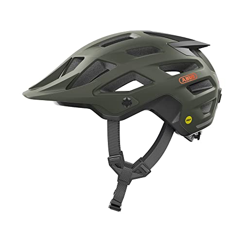 ABUS MTB-Helm Moventor 2.0 MIPS - Fahrradhelm mit Aufprallschutz für den Geländeeinsatz - All-Mountain-Helm, Unisex - Dunkelgrün, Größe M von ABUS
