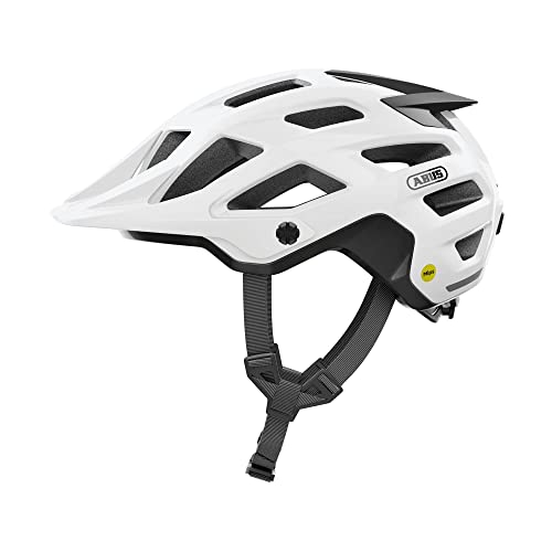 ABUS MTB-Helm Moventor 2.0 MIPS - Fahrradhelm mit Aufprallschutz für den Geländeeinsatz - All-Mountain-Helm, Unisex - Weiß Glänzend, Größe S von ABUS