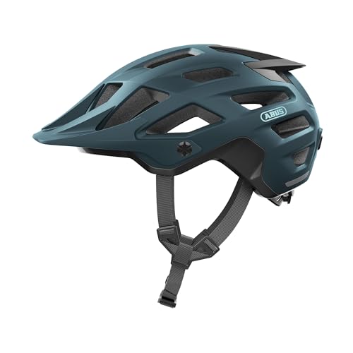 ABUS MTB-Helm Moventor 2.0 - komfortabler Fahrradhelm fürs Gelände - All-Mountain-Helm - für Damen und Herren - Blau Matt, M von ABUS