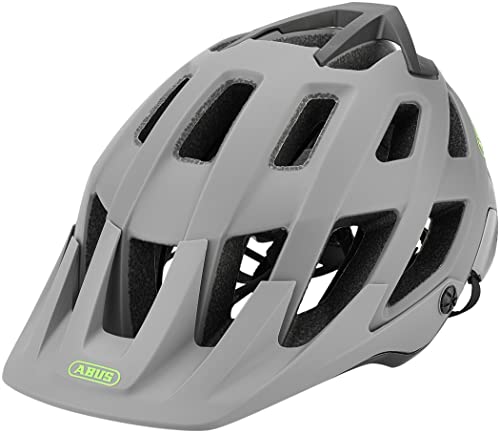 ABUS MTB-Helm Moventor 2.0 - komfortabler Fahrradhelm fürs Gelände - All-Mountain-Helm - für Damen und Herren - Grau Matt, L von ABUS