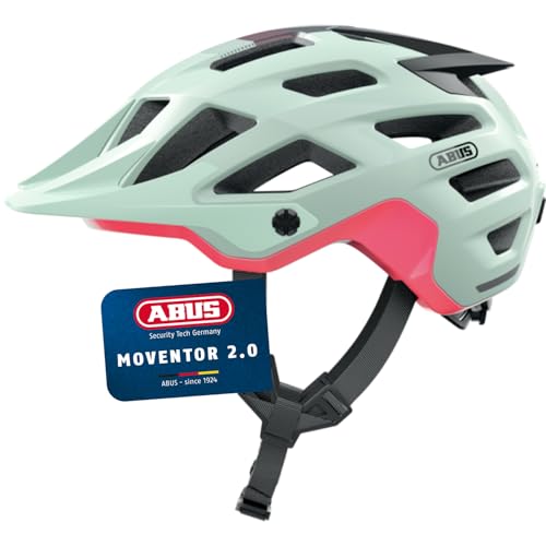 ABUS MTB-Helm Moventor 2.0 - komfortabler Fahrradhelm fürs Gelände - All-Mountain-Helm - für Damen und Herren - Mintgrün Matt, M ABUS MTB-Helm Moventor 2.0 - komfortabler Fahrradhelm fürs Gelände - All-Mountain-Helm - für Damen und Herren - Mintgrün Matt, M von ABUS