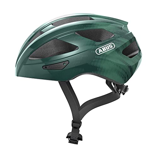 ABUS Rennradhelm Macator - sportiver Fahrradhelm für Einsteiger - auch für Zopfträger/-innen - für Damen und Herren - Opal-Grün, Größe S von ABUS