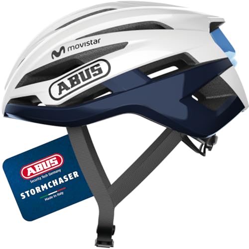 ABUS Unisex Fahrradhelm, Weiß/Blau (Movistar 2020), S (51-55 cm) ABUS Unisex Fahrradhelm, Weiß/Blau (Movistar 2020), S (51-55 cm) von ABUS