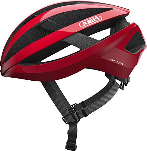 ABUS Rennradhelm Viantor - Sportlicher Fahrradhelm für Einsteiger - für Damen und Herren - Rot, Größe S von ABUS