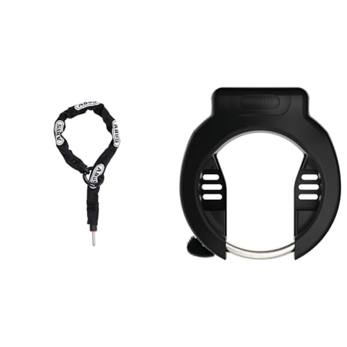 ABUS Rahmenschloss-Einsteckkette & Rahmenschloss PRO Amparo 4750X NR - Schwarz - Fahrradschloss - Tastenfeld Smart Lock - 6KS, 4750X NR von ABUS