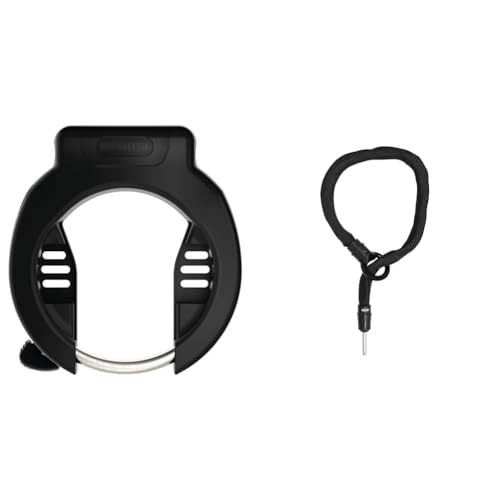 ABUS Rahmenschloss PRO Amparo 4750X NR & Rahmenschloss-Einsteckkette IvyTex Adaptor Chain 6KS - Fahrradschloss mit schmutz- und feuchtigkeitsabweisender Hülle - 6 mm Starke Kette - Schwarz ABUS Rahmenschloss PRO Amparo 4750X NR & Rahmenschloss-Einsteckkette IvyTex Adaptor Chain 6KS - Fahrradschloss mit schmutz- und feuchtigkeitsabweisender Hülle - 6 mm Starke Kette - Schwarz von ABUS