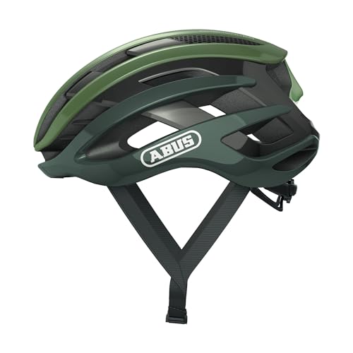 ABUS Rennradhelm AirBreaker - High-End Fahrradhelm für den professionellen Radsport - für Jugendliche und Erwachsene - Helm für Damen und Herren - Opal-Grün, Größe L von ABUS