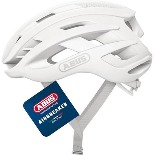ABUS Rennradhelm AirBreaker - High-End Fahrradhelm für den professionellen Radsport - für Jugendliche und Erwachsene - Helm für Damen und Herren - Pure White, Größe L ABUS Rennradhelm AirBreaker - High-End Fahrradhelm für den professionellen Radsport - für Jugendliche und Erwachsene - Helm für Damen und Herren - Pure White, Größe L von ABUS
