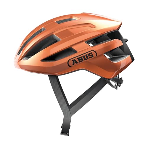 ABUS Rennradhelm PowerDome - leichter Fahrradhelm mit cleverem Belüftungssystem und aerodynamischem Profil - Made in Italy - für Damen und Herren - Orange, Größe M ABUS Rennradhelm PowerDome - leichter Fahrradhelm mit cleverem Belüftungssystem und aerodynamischem Profil - Made in Italy - für Damen und Herren - Orange, Größe M von ABUS