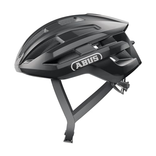 ABUS Rennradhelm PowerDome - leichter Fahrradhelm mit cleverem Belüftungssystem und aerodynamischem Profil - Made in Italy - für Damen und Herren - Schwarz Glänzend, Größe L ABUS Rennradhelm PowerDome - leichter Fahrradhelm mit cleverem Belüftungssystem und aerodynamischem Profil - Made in Italy - für Damen und Herren - Schwarz Glänzend, Größe L von ABUS
